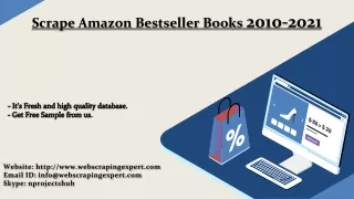 scrape amazon bestseller books 2010 2021