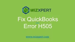 fix quickbooks error h505