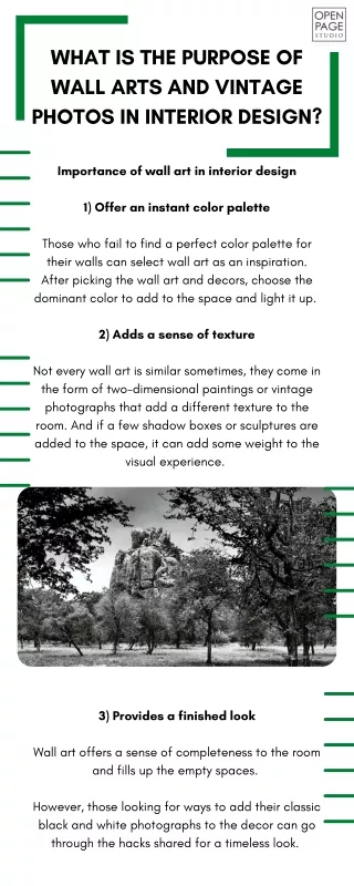 What is the Purpose of Wall Arts and Vintage Photos in Interior Design?