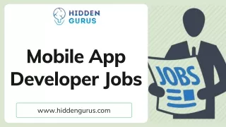 Are You Looking For Mobile App Developer Jobs?