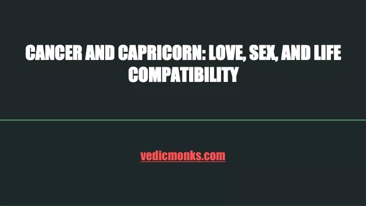 cancer and capricorn love sex and life compatibility