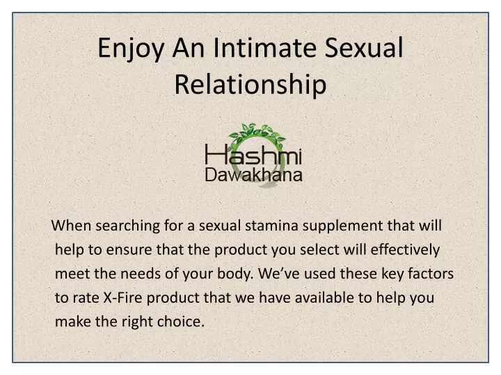 enjoy an intimate sexual relationship