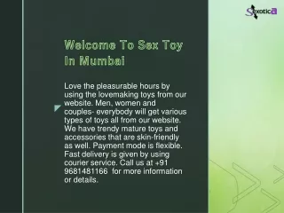 welcome to sex toy in mumbai