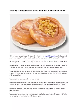 Shipley Donuts Order Online Feature_ How Does It Work_