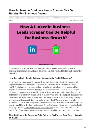 how a linkedin business leads scraper