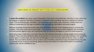 What is spinal disc problem Traits of Spinal Disc thebrainandspine
