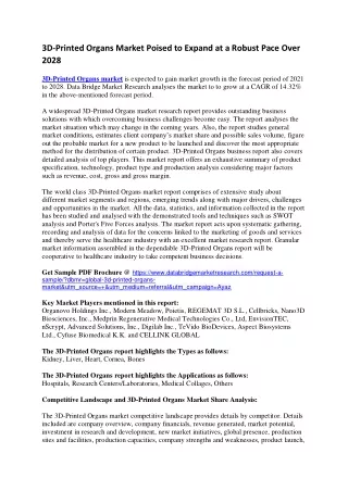 3d printed organs market poised to expand