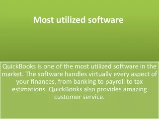 Most utilized software