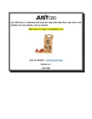 CBD Treats For Dogs  Justcbdstore.com