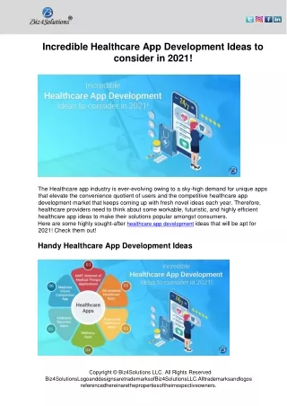 incredible healthcare app development ideas