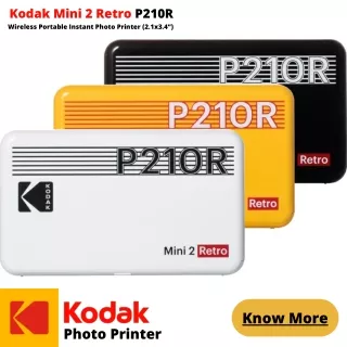 Best Portable Instant Polaroid Photo & Picture Printer: Kodak Mini 2 Retro P210R