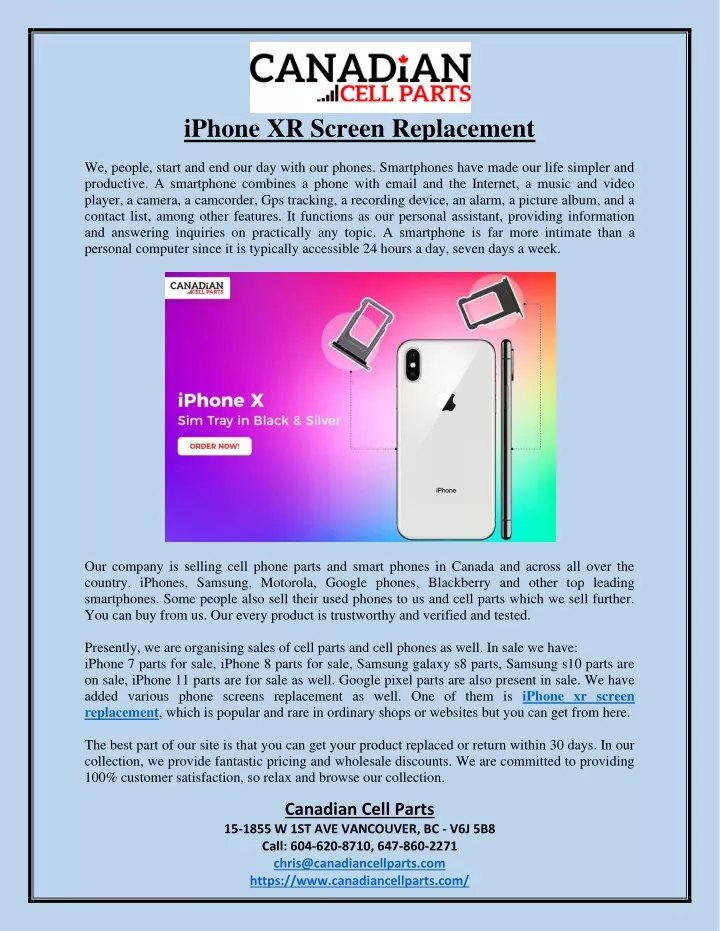 iphone xr screen replacement