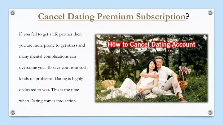 cancel dating premium subscription