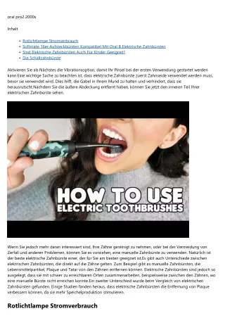 Details, Expterise zu Kaufempfehlung Elektrische Zahnbürste -- Mehr lesen 2020