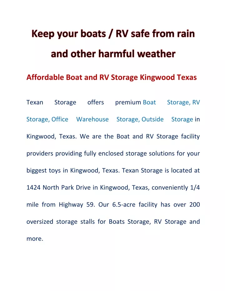 affordable boat and rv storage kingwood texas