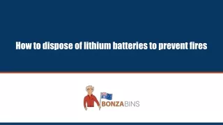 How to Dispose of Lithium Batteries and Prevent Fire  - Bonza Bins