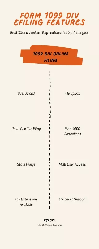 form 1099 div efiling features