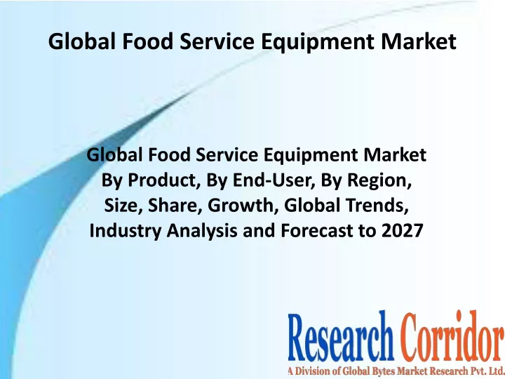 global food service equipment market