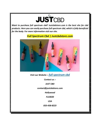Full Spectrum Cbd  Justcbdstore.com