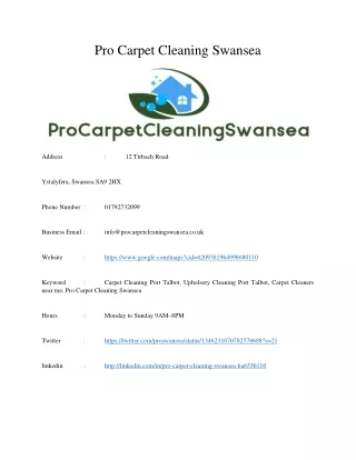 pro carpet cleaning swansea