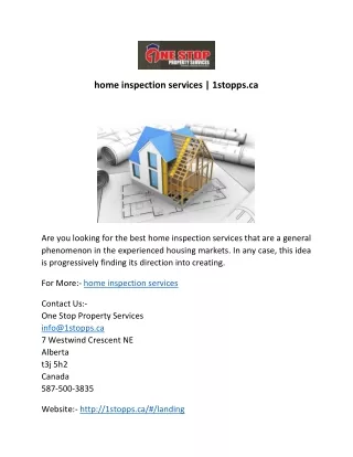 home inspection services