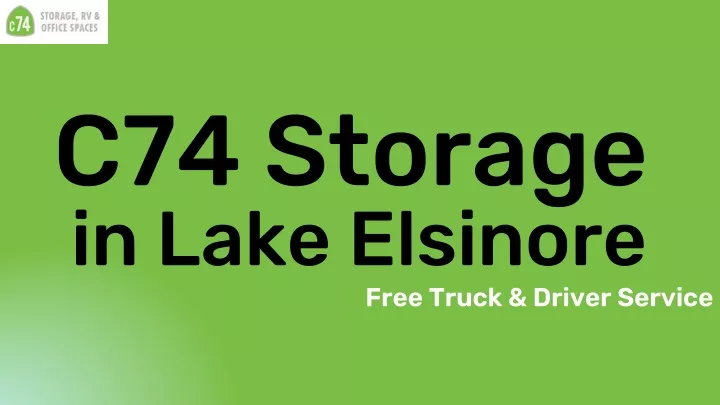 c74 storage in lake elsinore