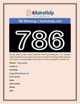 786 meaning eastrohelp com