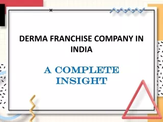 DERMA FRANCHISE COMPANY IN INDIA