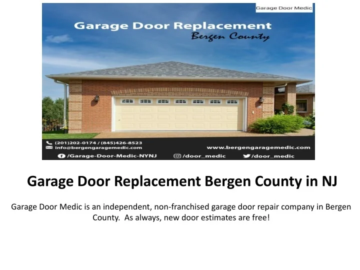 PPT Garage Door Replacement Bergen County in NJ PowerPoint