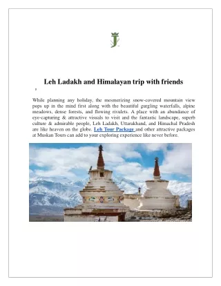 Leh Ladakh and Himalayan trip with friends.