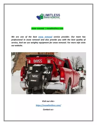 snow removal snowlimitless com