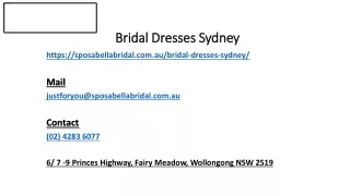 Most Beautiful bride dresses at bridal dresses Sydney