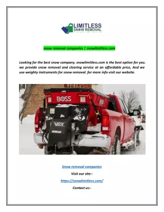 snow removal companies snowlimitless com