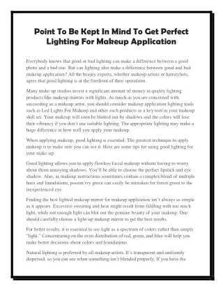 Use Makeup Mirror With Lights For Video Quality Improvement.