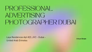 Professional Advertising Photographer Dubai