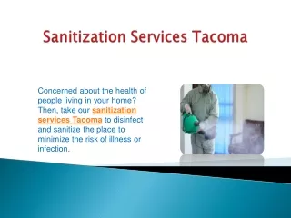 Sanitization Services Tacoma