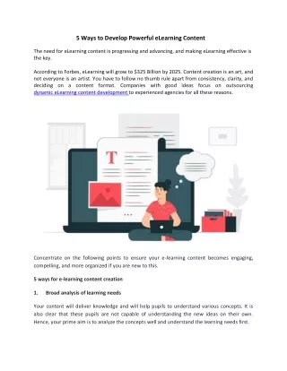 5 Ways to Develop Powerful eLearning Content