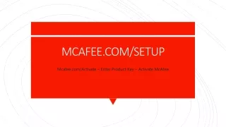 mcafee com setup