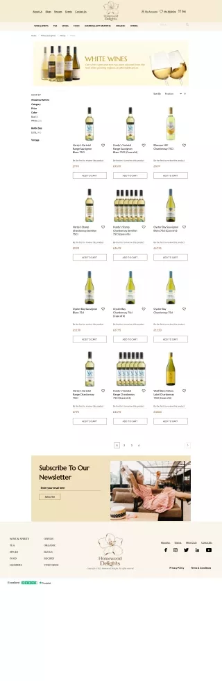 Buy all white wine varieties & white wine brands online in the UK