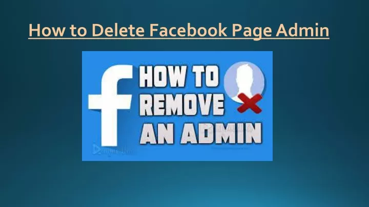 how to delete facebook page admin