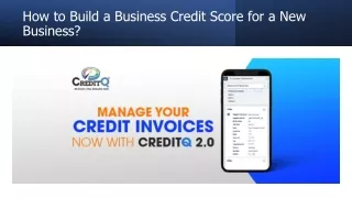 how to build a business credit score for a new business