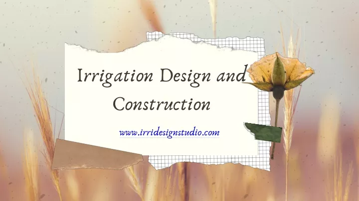 irrigation design and construction