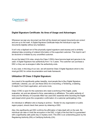 Digital Signature for Easy Signing