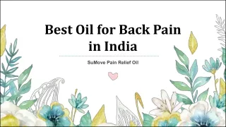 Best Oil for Back Pain in India