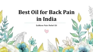 Best Oil for Back Pain in India