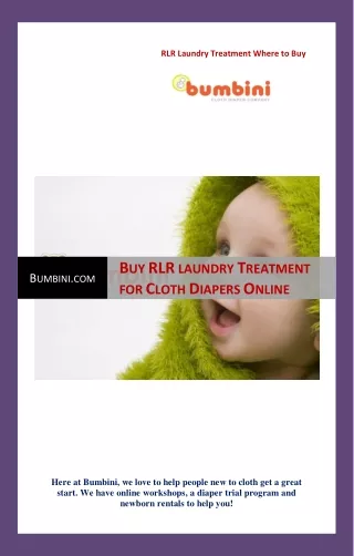 Buy RLR laundry Treatment for Cloth Diapers Online