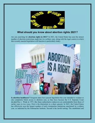 What Should You Know About Abortion Rights 2021?