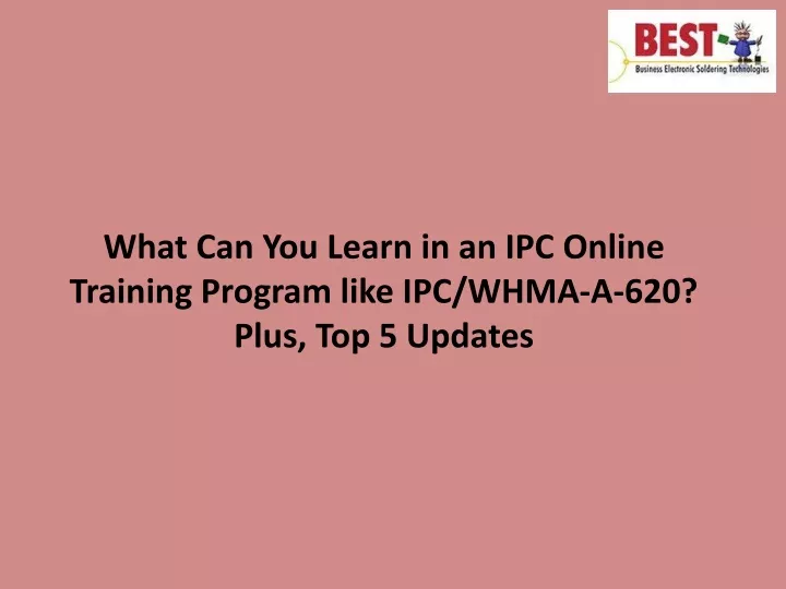 what can you learn in an ipc online training