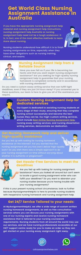 get world class nursing assignment assistance