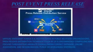 post event press release